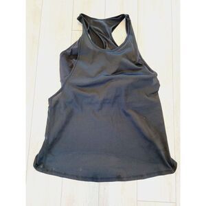 Lululemon Athletica 8 Black Tank Top‎ With Built In Sports Bra LW1adjst30117